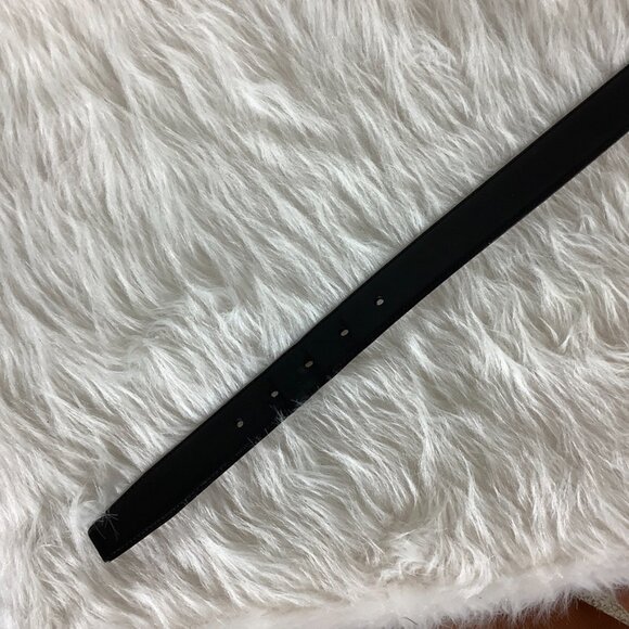 Coach Men's Classic Black Leather Belt Silver Tone Buckle 38 F13 F66100 - Picture 6 of 8